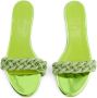 Giambattista Valli crystal-embellished braided sandals Green - Thumbnail 3