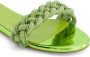Giambattista Valli crystal-embellished braided sandals Green - Thumbnail 4