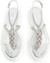 Giambattista Valli crystal-embellished flatform sandals Silver - Thumbnail 4