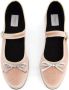 Giambattista Valli crystal-embellished velvet ballerina shoes Neutrals - Thumbnail 3