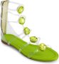 Giambattista Valli Diamond Clash flat sandals Green - Thumbnail 4