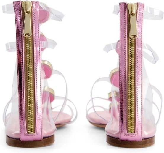 Giambattista Valli Diamond Clash flat sandals Pink