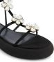 Giambattista Valli floral-appliqué flatform sandals Black - Thumbnail 5