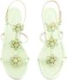 Giambattista Valli flower-detailing leather sandals Green - Thumbnail 3