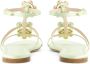 Giambattista Valli flower-detailing leather sandals Green - Thumbnail 4