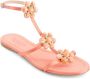 Giambattista Valli flower-detailing leather sandals Pink - Thumbnail 2