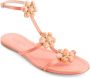 Giambattista Valli flower-detailing leather sandals Pink - Thumbnail 2