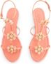 Giambattista Valli flower-detailing leather sandals Pink - Thumbnail 3