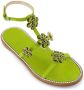 Giambattista Valli Jaipur embellished flat sandals Green - Thumbnail 4