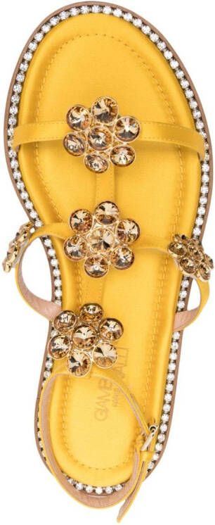 Giambattista Valli Jaipur embellished flat sandals Yellow