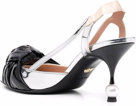 Giambattista Valli knot detail heeled pumps Grey