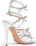 Giambattista Valli Love Bow 105mm leather sandals Silver - Thumbnail 3