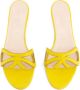 Giambattista Valli round-toe leather slides Yellow - Thumbnail 3