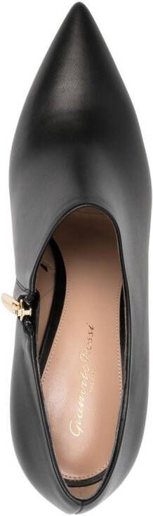 Gianvito Rossi 100mm leather side-zip pumps Black