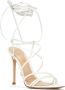Gianvito Rossi 105mm lace-up leather sandals White - Thumbnail 2