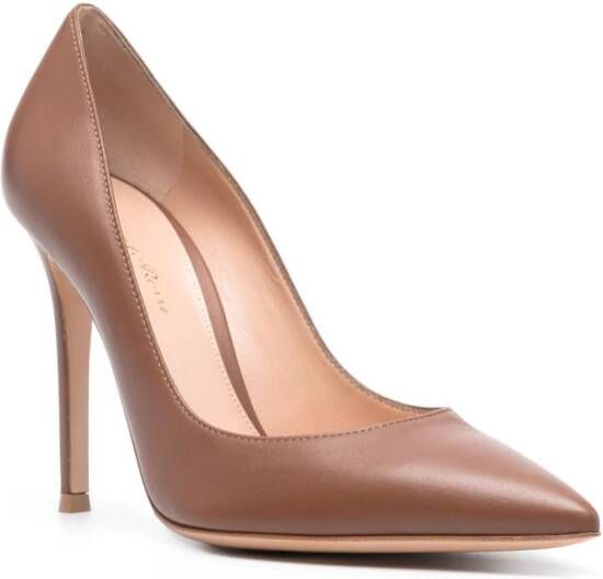 Gianvito Rossi 105mm leather pumps Brown