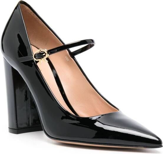 Gianvito Rossi 105mm pointed leather pumps Black