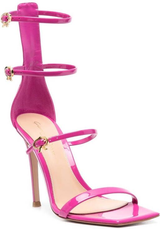 Gianvito Rossi Ribbon Uptown 105mm leather sandals Pink