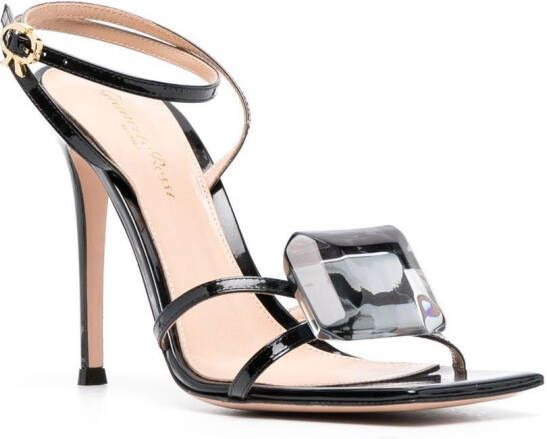 Gianvito Rossi 115mm crystal-detail sandals Black