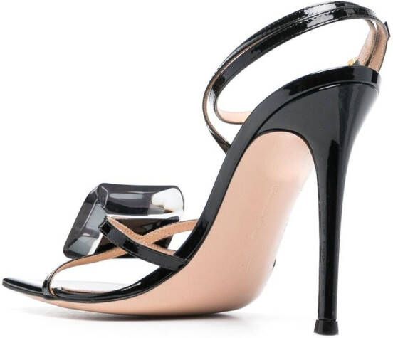 Gianvito Rossi 115mm crystal-detail sandals Black