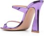 Gianvito Rossi 115mm double-strap leather mules Purple - Thumbnail 3
