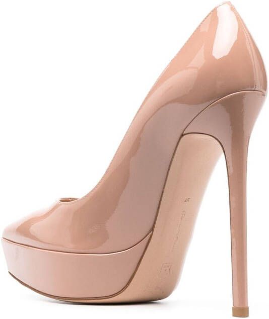 Gianvito Rossi 130mm patent-leather platform pumps Pink