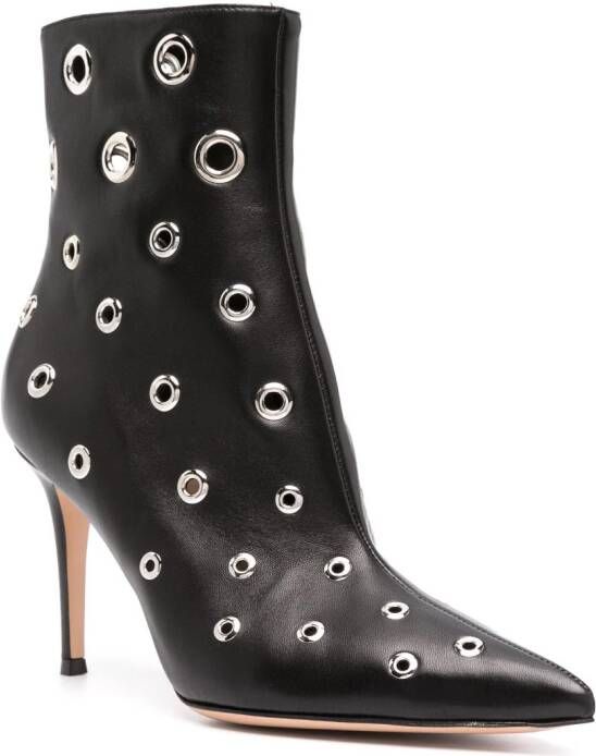 Gianvito Rossi 150mm eyelet-embellished ankle boots Black