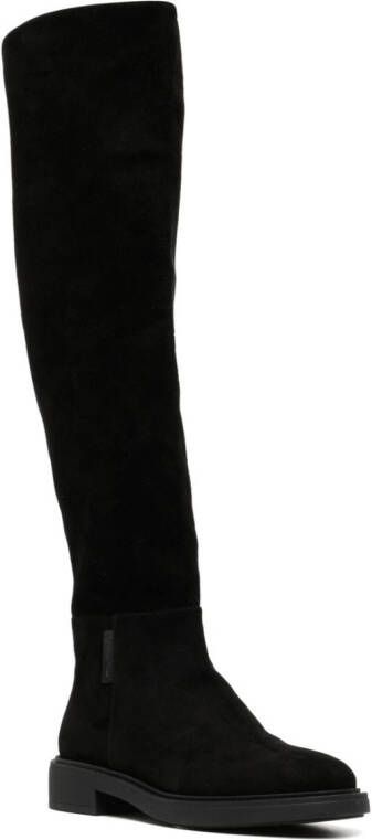 Gianvito Rossi 30mm round-toe leather boots Black