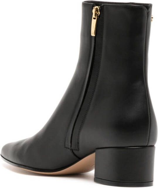 Gianvito Rossi 50mm pointed-toe leather boots Black