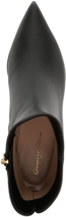 Gianvito Rossi 50mm pointed-toe leather boots Black