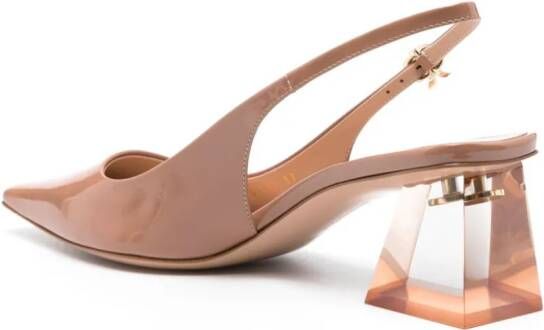 Gianvito Rossi 50mm slingback pumps Brown