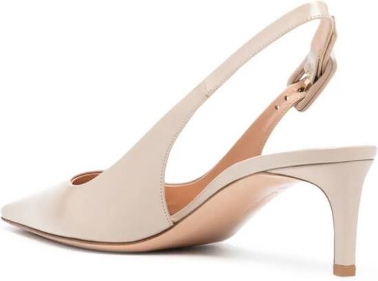 Gianvito Rossi 55mm leather slingback pumps Neutrals