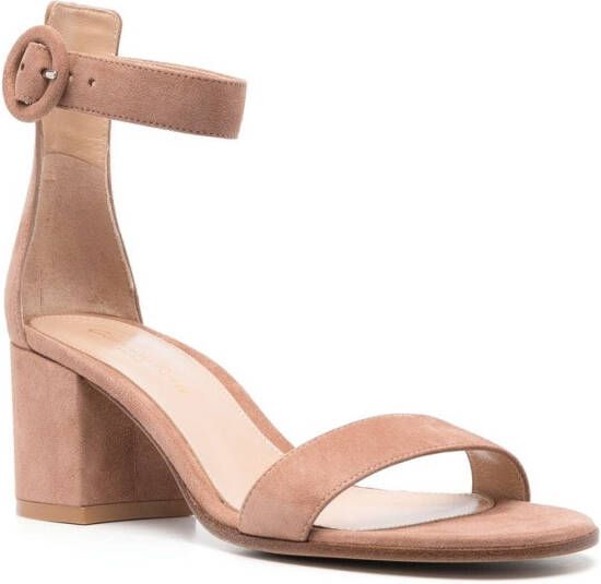 Gianvito Rossi 60mm ankle strap-fastening sandals Neutrals