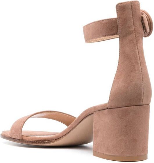 Gianvito Rossi 60mm ankle strap-fastening sandals Neutrals