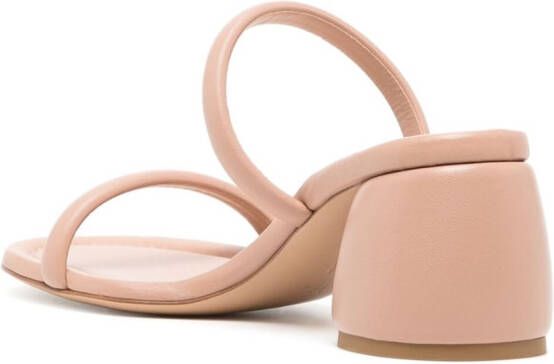 Gianvito Rossi 60mm block-heel leather sandals Pink