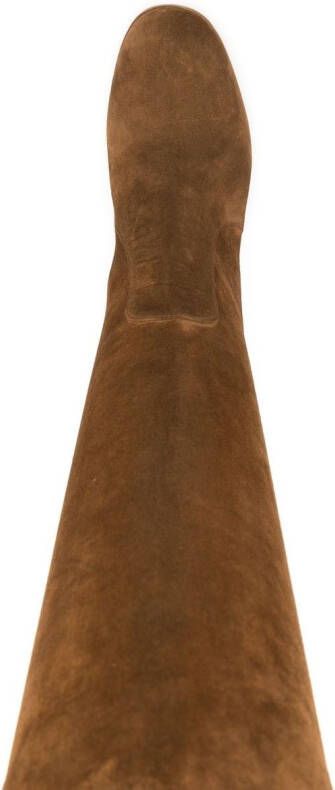 Gianvito Rossi 60mm knee-high suede boots Brown
