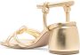 Gianvito Rossi 70mm metallic-effect leather sandals Gold - Thumbnail 3