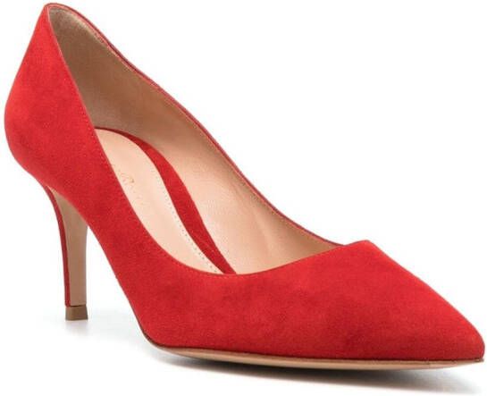 Gianvito Rossi 70mm pointed-toe pumps Red