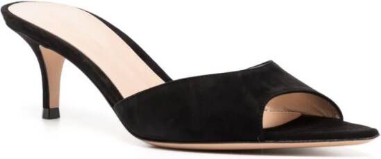 Gianvito Rossi 70mm pointed-toe suede sandals Black