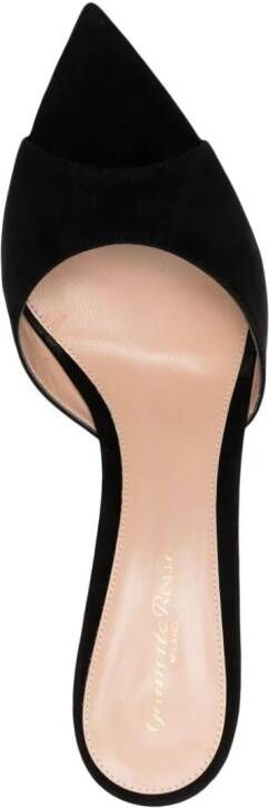 Gianvito Rossi 70mm pointed-toe suede sandals Black