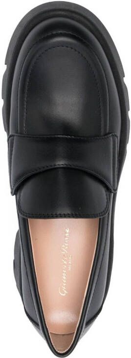 Gianvito Rossi 75mm chunky leather loafers Black