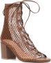 Gianvito Rossi 75mm leather-trim mesh sandals Brown - Thumbnail 2