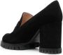 Gianvito Rossi 80mm block-heel suede loafers Black - Thumbnail 3