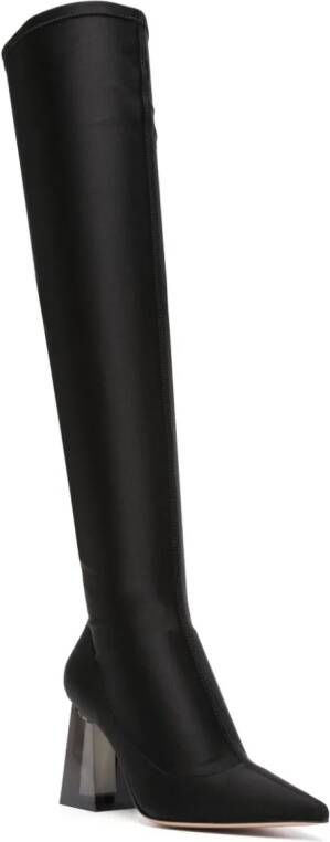 Gianvito Rossi 80mm knee-high leather boots Black