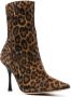 Gianvito Rossi Dunn 85mm leopard-print boots Brown - Thumbnail 2