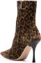 Gianvito Rossi Dunn 85mm leopard-print boots Brown - Thumbnail 3
