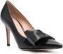 Gianvito Rossi 85mm bow-detail leather pumps Black - Thumbnail 2
