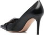 Gianvito Rossi 85mm bow-detail leather pumps Black - Thumbnail 3