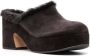 Gianvito Rossi 85mm fur-lining suede mules Brown - Thumbnail 2