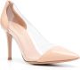 Gianvito Rossi 85mm transparent-panel leather pumps Neutrals - Thumbnail 2